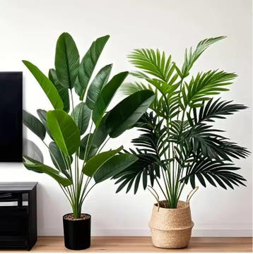 Set van 2 Kunst Palm- en Bananenplanten – Tropisch, Huis en Inrichting, Verzenden, Nieuw