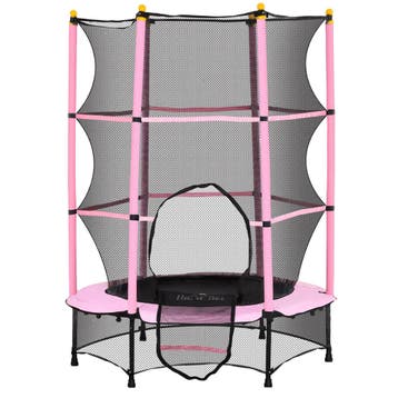 TRUUSK Kindertrampoline Ø140 cm - Met Veiligheidsnet en Rand, Verzenden, Nieuw