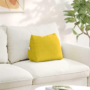 vidaXL Rugkussen Geel 45 x 20 x 35 cm Cordstof, Verzenden, Nieuw, Geel
