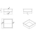 Wiesbaden Demis Inbouwnis - 30x30x10cm - RVS, Ophalen of Verzenden, Nieuw, Rvs