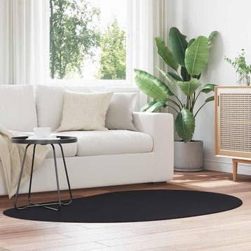 vidaXL Tapijt HUARTE Zwart 120 x 170 cm Polyester, Verzenden, Nieuw, Zwart