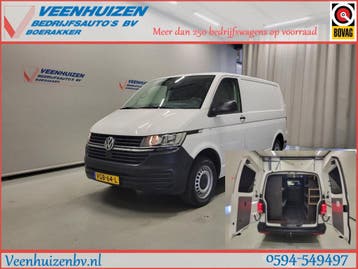 Volkswagen Transporter L1H1 | Financial Lease voor 251 p/mn, Gebruikt, Euro 6, Overige carrosserieën, Wit