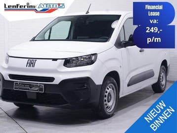 Fiat Doblò 1.5D 100pk L2 BPM vrij, Navi, Camera,, Stof, Gebruikt, Euro 6, Wit