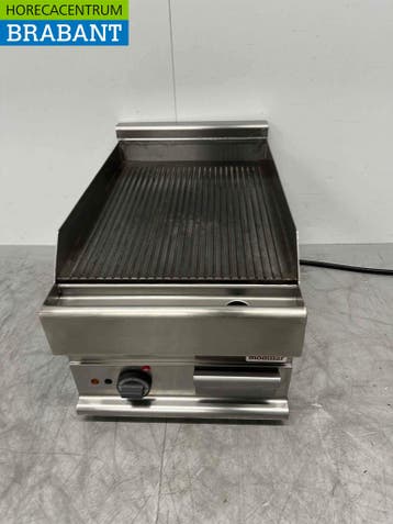 RVS Modular Bakplaat Grillplaat Geribbeld plancha 40 cm 400V, Ophalen of Verzenden, Gebruikt