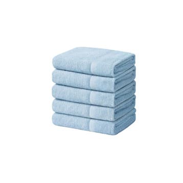 Handdoeken 70×140 cm – Set van 5 – 400 g/m² - Lichtblauw, Verzenden, Nieuw