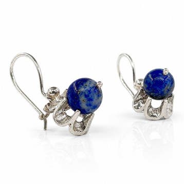 Lapis lazuli - Zilver - Oorbellen