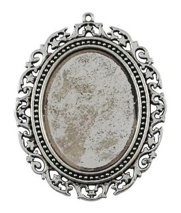 Houder U: Prachtige Cabochon houder. Binnenzijde: 30mm x..., Ophalen of Verzenden, Nieuw, Kraal