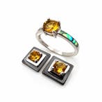 Zonder minimumprijs - 2-delige sieradenset Zilver - Citrine