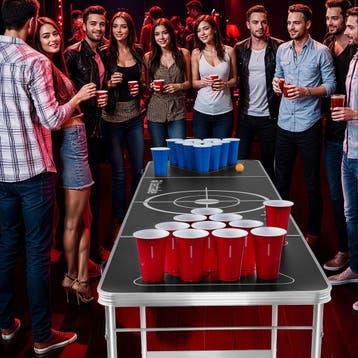 Aluminium bierpongtafel Brew Battle, opvouwbaar - zwart, Verzenden, Nieuw