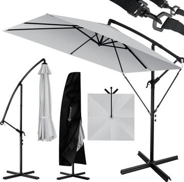 Zweefparasol - Tuinparasol - Parasol 250 cm - Met voet - Met, Verzenden, Zo goed als nieuw