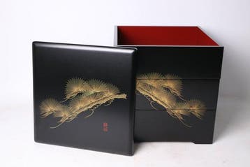 Doos - Hout - Gold Pine Maki-e