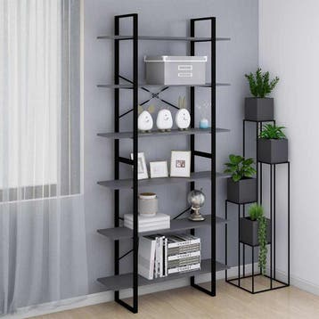 vidaXL Hoge kast 100x30x210 cm massief grenenhout grijs, Huis en Inrichting, Minder dan 50 cm, Nieuw, Grenenhout, Verzenden