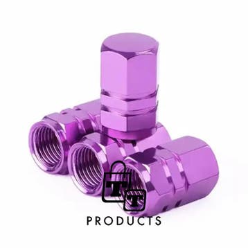 TT-products ventieldopppen hexagon purple aluminium 4 stuks, Ophalen of Verzenden, Nieuw