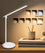 Bureaulamp - Tafellamp - Tafellamp slaapkamer - Wit - Aigost, Verzenden, Zo goed als nieuw