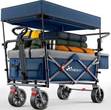 Bolderkar - Opvouwbaar - Bolderwagen  - Blauw  - TRESKO®, Verzenden, Zo goed als nieuw