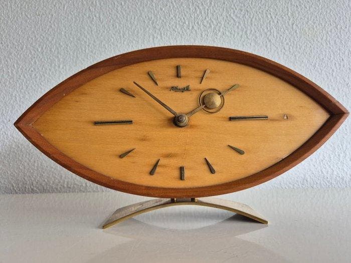 Klok - Kienzle - Mid-century modern Hout, Messing -, Antiek en Kunst, Antiek | Klokken