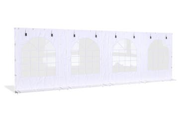Partytent zijwand PVC met ramen | 8 meter | 220cm hoog | Wit, Doe-het-zelf en Verbouw, Zeil en Folie, Ophalen of Verzenden, Nieuw