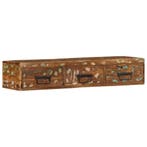 vidaXL Tv-meubel wandmontage 100x30x19 cm massief gerecycled, Huis en Inrichting, Woonaccessoires | Cd- en Dvd-rekken, Verzenden