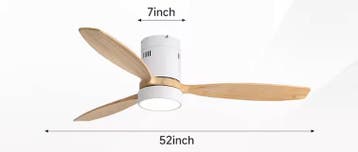 Plafondventilator 132 cm met LED – 6 Snelheden Remote, Verzenden, Nieuw