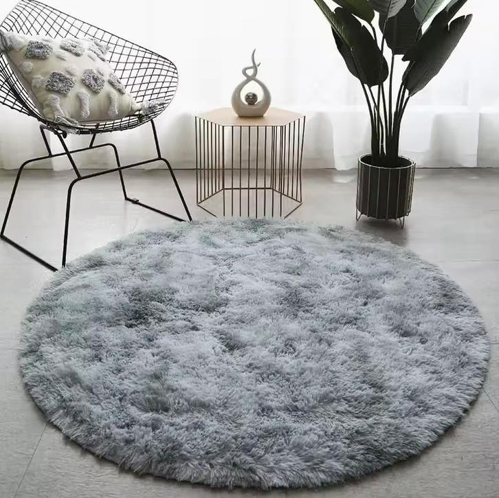 Fluffy Hoogpolig Rond Vloerkleed – Rond Tapijt Pluche Nieuw, Huis en Inrichting, Stoffering | Tapijten en Kleden, Nieuw, Rond