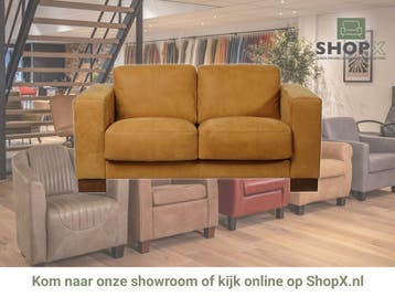 Leren bank Clear - 2 zits, Huis en Inrichting, Bohemian, Eigentijds, Modern, Retro, Vintage, 150 tot 200 cm, Nieuw, Ophalen of Verzenden