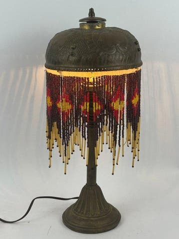 Tafellamp - Messing, Glas, Antiek en Kunst