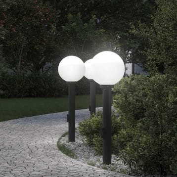 vidaXL Bolderverlichting met stopcontact 3 stuks 80 cm Zwart, Verzenden, Nieuw