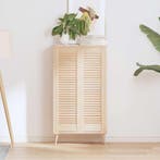 vidaXL Kastdeuren met lamellen 2 st 99x29,5 cm massief, Huis en Inrichting, Kasten | Overige, Verzenden, Nieuw