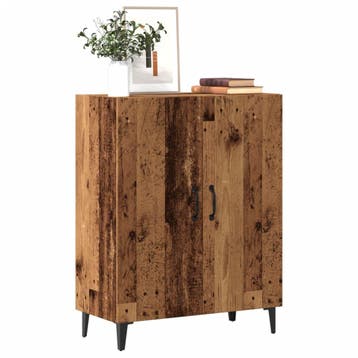 vidaXL Dressoir 70x34x90 cm bewerkt hout oud houtkleurig, Huis en Inrichting, Kasten | Dressoirs, Minder dan 50 cm, Verzenden
