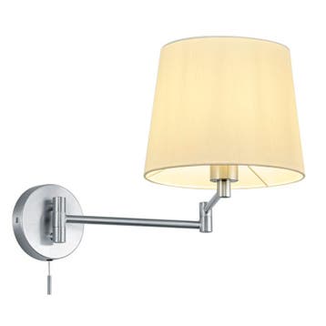 Nikkelen wandlamp klassiek, Niva, met trekschakelaar, Huis en Inrichting, Lampen | Wandlampen, Ophalen of Verzenden, Nieuw