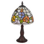 Tiffany tafellamp – Kolibrie &amp; Bloemen – Ø 20 × H 36 cm, Verzenden, Nieuw