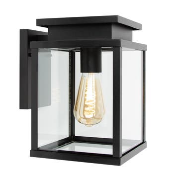 Leicester Muurlamp Zwart Buitenverlichting Strak &amp; moder, Verzenden, Wandlamp, 50 tot 250 watt, Nieuw