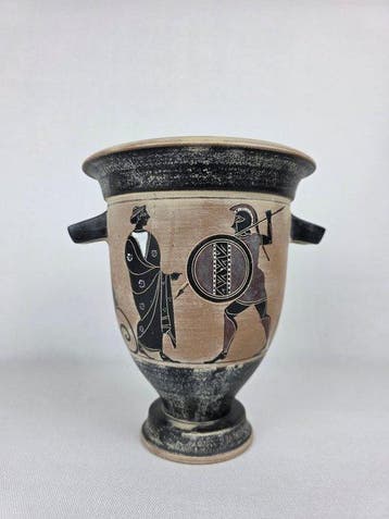 Aardewerk Vaas - 20.5 cm - Replica van een Grieks vaartuig