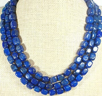 Natuurlijke lapis lazuli uit Afghanistan - ZEER LANG - Vrede