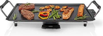 Nedis Teppanyaki Bakplaat - Grillplaat 48x27cm - 6 personen, Witgoed en Apparatuur, Verzenden, Zo goed als nieuw