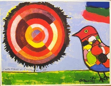 Corneille (1922-2010) - Hommage au peintre Robert Delaunay, Antiek en Kunst