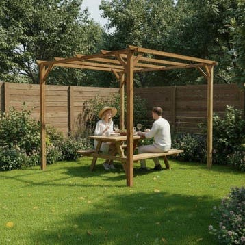 Pergola Morena 300 x 300 cm, Tuin en Terras, Overkappingen, Verzenden, Nieuw