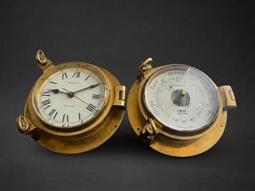 ADMIRALTY & GRM Yachtmaster Aneroid barometer, Massief