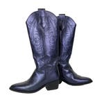 Manfield - Dames paarse leren cowboylaarzen - Maat 36, Nieuw