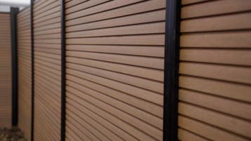 Luxe Composiet Rhombus Schutting Teak Look Onderhoudsvrij, Tuin en Terras, Nieuw, Kunststof, Minder dan 3 meter, 1 tot 2 meter