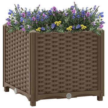 vidaXL Plantenbak verhoogd 40x40x38 cm polypropyleen, Tuin en Terras, Bloembakken en Plantenbakken, Kunststof, Verzenden, Minder dan 60 cm