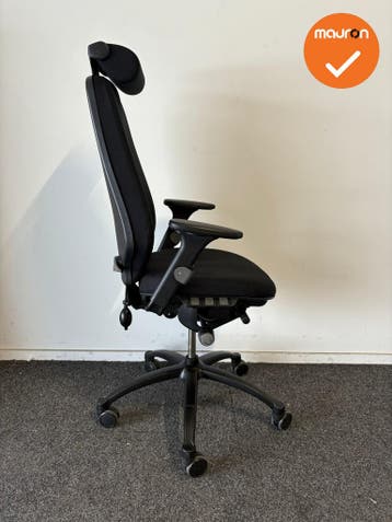 RH Logic 400 - Nieuwe zwarte stoffering  - Met hoofdsteun -, Werkplek, Ophalen of Verzenden, Gebruikt, Stoel