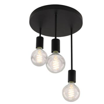 Aluminium plafondlamp zwart, Swen, Ophalen of Verzenden, Nieuw, Metaal