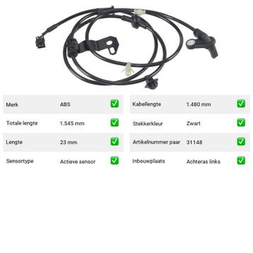 ABS-sensor Achteras links Suzuki Alto 0.8 (1982-1984), Verzenden, Nieuw, Suzuki