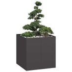 vidaXL Plantenbak 80x80x80 cm staal zwart, Verzenden, Nieuw, Metaal