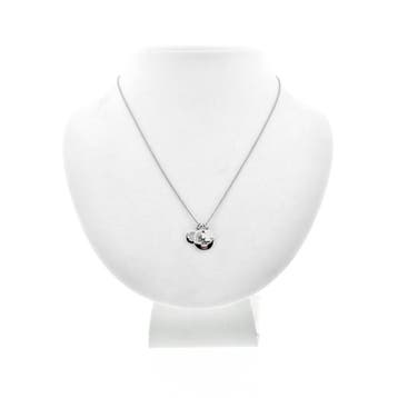 9 karaat ketting met klavertjevier hanger; Guido Maria Kr..., Ophalen of Verzenden, Gebruikt, Wit, Goud