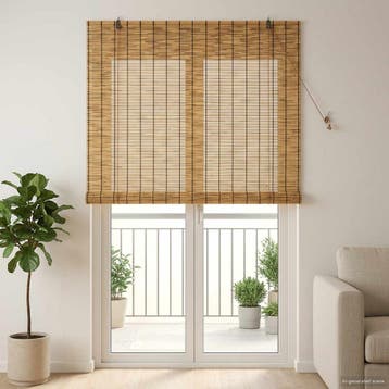 vidaXL Rolgordijn Bruin 120 x 220 cm Riet, Verzenden, Nieuw, Bruin
