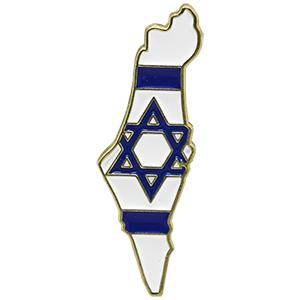 Reversspeld met Israëlische vlag in de kaart van Israël, Verzamelen, Speldjes, Pins en Buttons, Nieuw