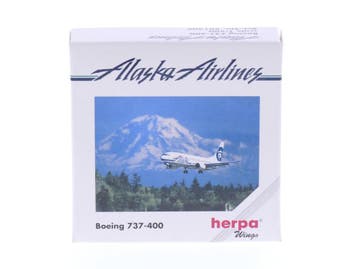 Schaal 1:500 Herpa 501309 Alaska Airlines Boeing 737-400..., Ophalen of Verzenden, Zo goed als nieuw