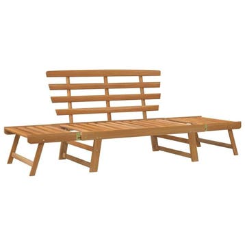 Luxe houten ligbed 2-in-1 acacia - Retourdeal 59% korting, Tuin en Terras, Ophalen of Verzenden, Gebruikt, Hout